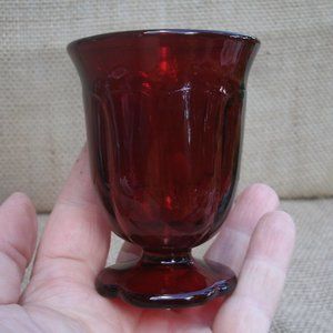 Vintage Anchor Hocking Ruby Sherry Aperitif Stem Glass